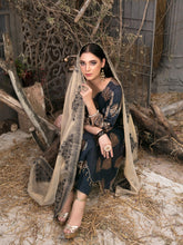 Bareeze on emb Linen with Emb chiffon dopatta